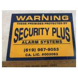 HARD PLASTIC "WARNING" SIGN-CHECK OUT THE PIC