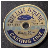 (10 COUNT) "OLD" FISHING LINE SPOOL LABEL-CHECK