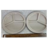 (2)10" "TEXAS WARE" DIVIDED PLATES- CHECK THE  OUT