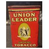VINTAGE TOBACCO CAN-"UNION LEADER"