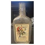 VINTAGE GLASS BOTTLE W/LABEL