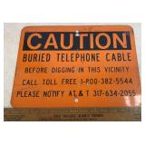 METAL "CAUTION" SIGN-CHECK OUT THE PIC