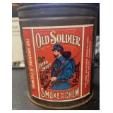 VINTAGE TOBACCO CAN W/LABEL-CHECK OUT THE PIC
