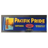 (5 COUNT) VINTAGE CRATE LABEL-"PACIFIC PRIDE"