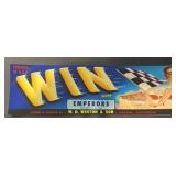 (6 COUNT) VINTAGE CRATE LABEL-"WIN"