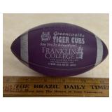 "GREENCASTLE TIGER CUBS" SPORTS GIFT ITEM-FOOTBALL
