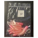 (10 COUNT) RUBBER FISHING WORMS