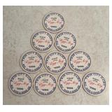 (10 COUNT) VINTAGE DAIRY BOTTLE CAPS-"TWIN CITY