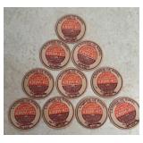(10 COUNT) VINTAGE DAIRY BOTTLE CAPS-"KRIM-KO"/