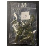 (10 COUNT) RUBBER FISHING WORMS