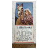 VINTAGE INK BLOTTER-"GIRL & HORSE"
