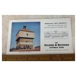 VINTAGE INK BLOTTER-"1953" "CITIZENS & SOUTHERN BA