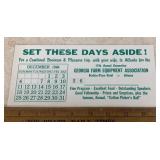 VINTAGE INK BLOTTER-"1961" SET THESE DAYS ASIDE!"