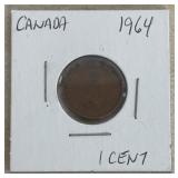 "1964" CANADA (1-CENT) COIN