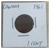 "1961" CANADA (1-CENT) COIN