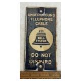 VINTAGE METAL SIGN-"BELL SYSTEM"/CHECK OUT THE
