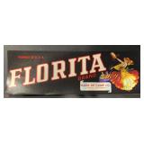 (5 COUNT) VINTAGE CRATE LABEL-"FLORITA"