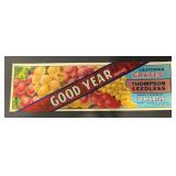 (6 COUNT) VINTAGE CRATE LABEL-"GOOD YEAR"