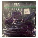 (10 COUNT) RUBBER FISHING WORMS