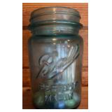 VINTAGE "BALL" FRUIT JAR W/MARBLES