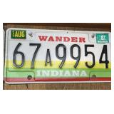 COLLECTIBLE-"INDIANA" AUTO LICENSE PLATE~"1987"
