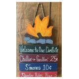 WALL/HOME DECOR-"WELCOME TO OUR CAMPSITE"