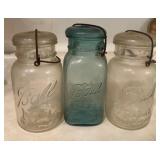(3)BALE~TOP FRUIT/CANNING JARS-ASSORTED