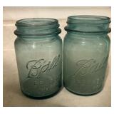 (2)"BALL" FRUIT/CANNING JARS-"PINT"