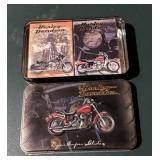 PLAYING CARDS W/TIN-"HARLEY DAVIDSON"/BLACK