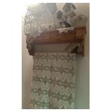 WOODEN SHELF W/DECOR ITEMS-CHECK OUT THE PIC