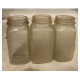 (3)CANNING JARS-ASSORTED