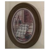 FRAMED WALL ART-APPROX. 15" DIAMETER