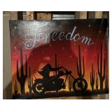 DECOR-"MOTORCYCLE/FREEDOM"/APPROX. 22ï¿½x28ï¿½