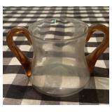 ART~GLASS TW-~HANDLE GLASS CUP