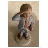 "SHELF SETTER"-"SALUTING BOY"/APPROX. 6" TALL