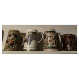 (4)"STONEWARE" CUPS/MUGS-ASSORTED