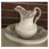 PITCHER & BOWL SET-APPROX. 10" TALL