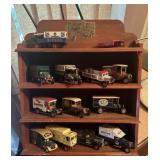 COLLECTIBLE CARS W/SHELF-"GREAT BEERS OF THE WORLD