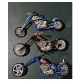 (3)"HARLEY DAVIDSON" TOY COLECTIBLES-APPROX. 10"