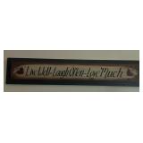 WOODEN DECOR SIGN-APPROX. 48ï¿½ LONG