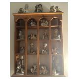 WOODEN WALL DISPLAY W/TRINKETS-ASSORTED