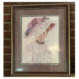 FRAMED ARTWORK-PRINT/APPROX. 24"x28"