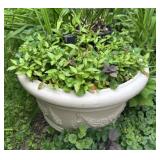 PLASTIC PLANTER W/GREENERY-CHECK OUT THE PIC