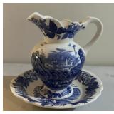 COLLECTOR PITCHER & BOWL SET-APPROX. 10" TALL