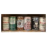 (6)VINTAGE "BEER" CANS-ASSORTED
