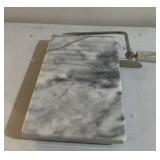 MARBLE CHEESE BOARD W/SLICER-APPROX. 8"x6"