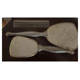 VINTAGE "DRESSER SET"-***MIRROR, BRUSH & COMB***