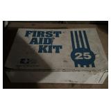 "METAL" FIRST AID KIT W/HARDWARE RELATED ITEMS