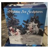HOLIDAY DECOR-"SANTA & SLIEGH"/NIB