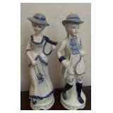 SHEF SETTER FIGURES-"MAN & LADY"/APPROX. 12ï¿½ TALL
